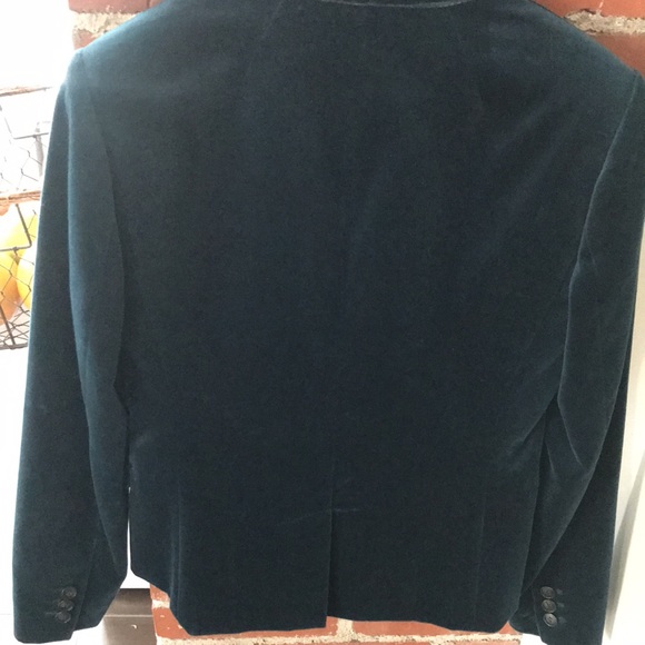 J. Crew velvet School Boy Blazer in Deep Teal - Picture 4 of 5